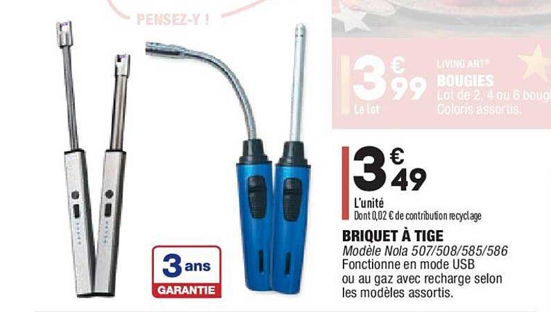 briquet à tige