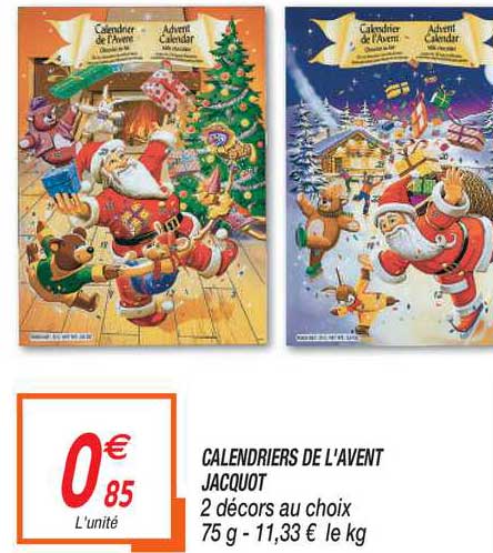 calendrier de l'avent jacquot