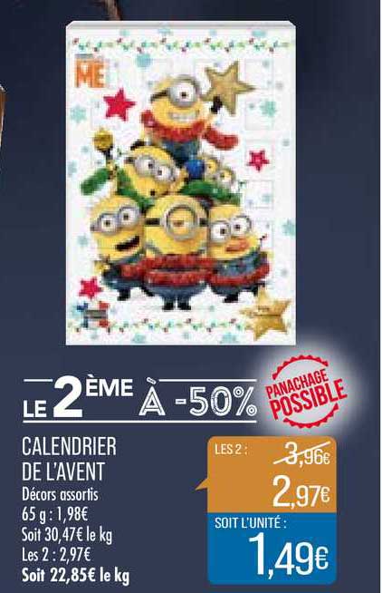 calendrier de l'avent le 2ème à -50%