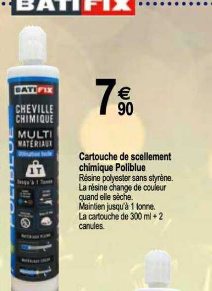 cartouche de scellement chimique poliblue