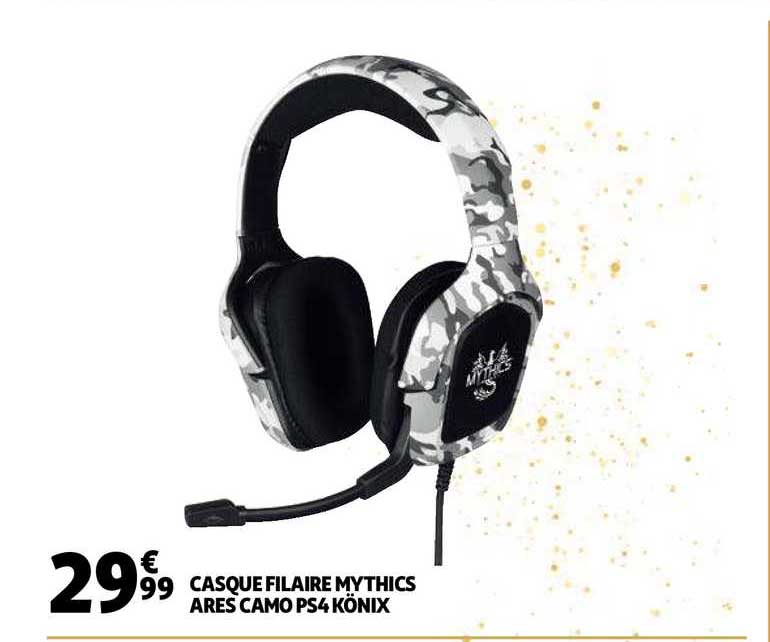 casque filaire mythics ares camo ps4 könix