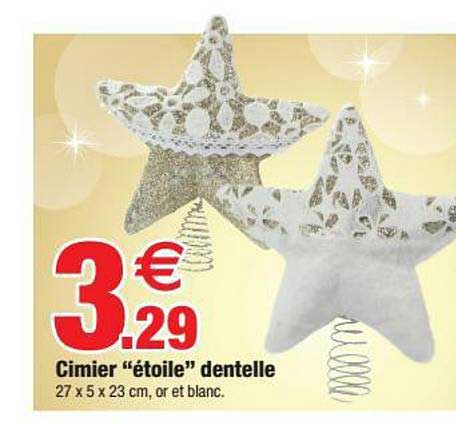 cimier étoile dentelle