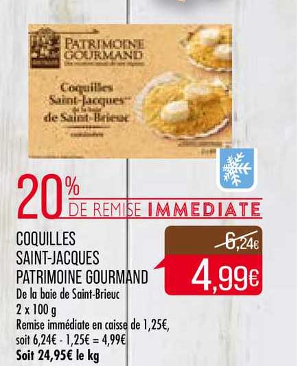 coquilles saint jacques patrimoine gourmand 20% de remise immédiate