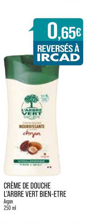 crème de douche l'arbre vert bien être