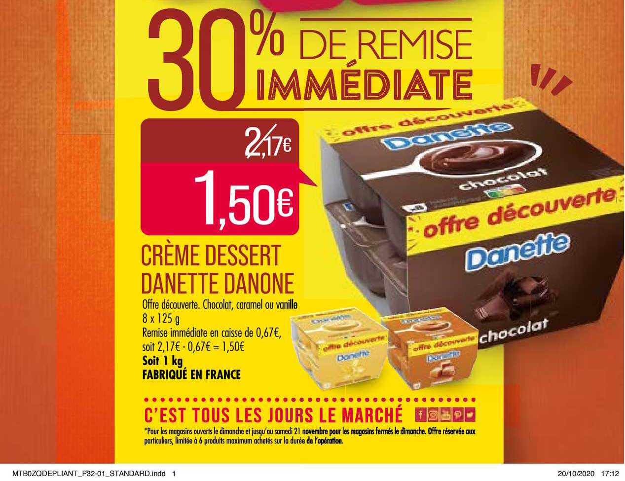Crème Dessert Danette Danone 30% De Remise Immédiate