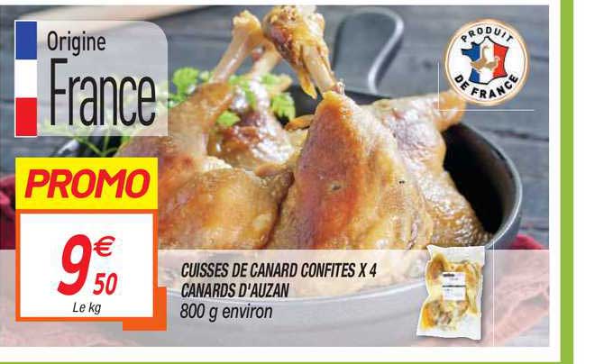 cuisses de canard confites x 4 canards d'auzan