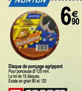 disque de ponçage agrippant