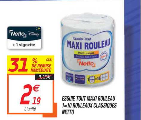 essuie tout maxi rouleaux 31% de remise immédiate