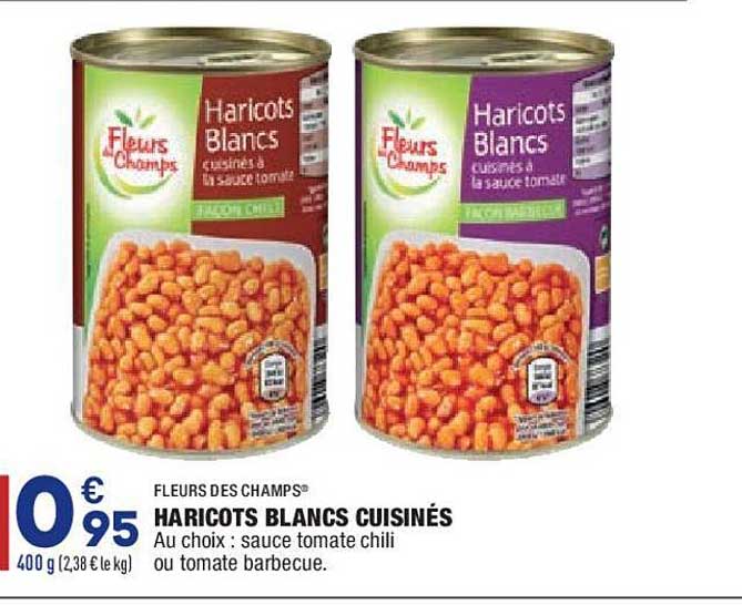 fleurs des champs haricots blancs cuisinés