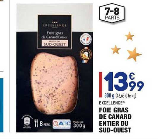 Foie Gras De Canard Entier Du Sud Ouest Excellence