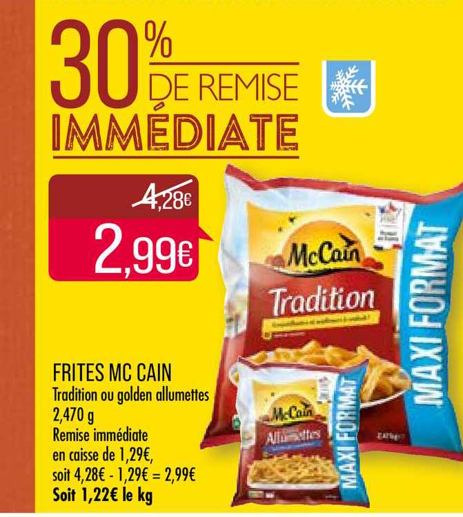 frites mc cain 30% de remise immédiate