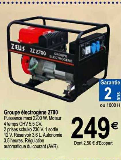 groupe électrogène 2700