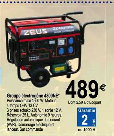 groupe électrogène 4800ne