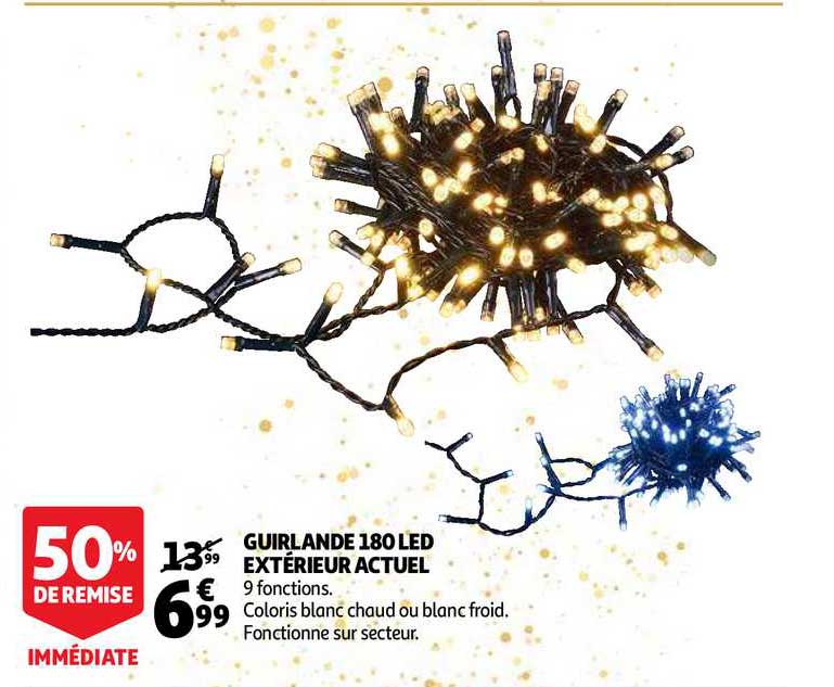 Guirlande 180 Led Extérieur Actuel 50% De Remise Immédiate