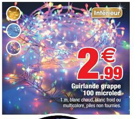 guirlande grappe 100 microled
