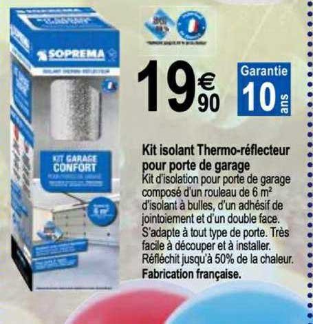 Kit Isolant Thermo Réflecteur Pour Porte De Garage