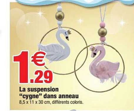 la suspension cygne dans anneau