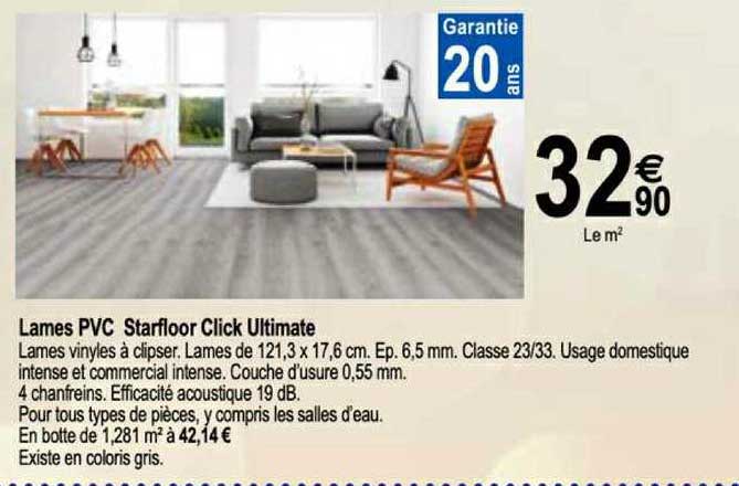 lames pvc strafloor click ultimate