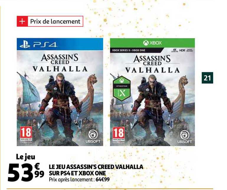 le jeu assassin's creed valhalla sur ps4 et xbox one