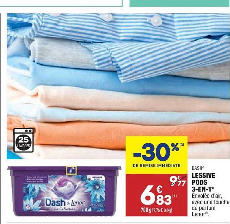 Lessive Pods 3 En 1 -30 % De Remise Immédiate