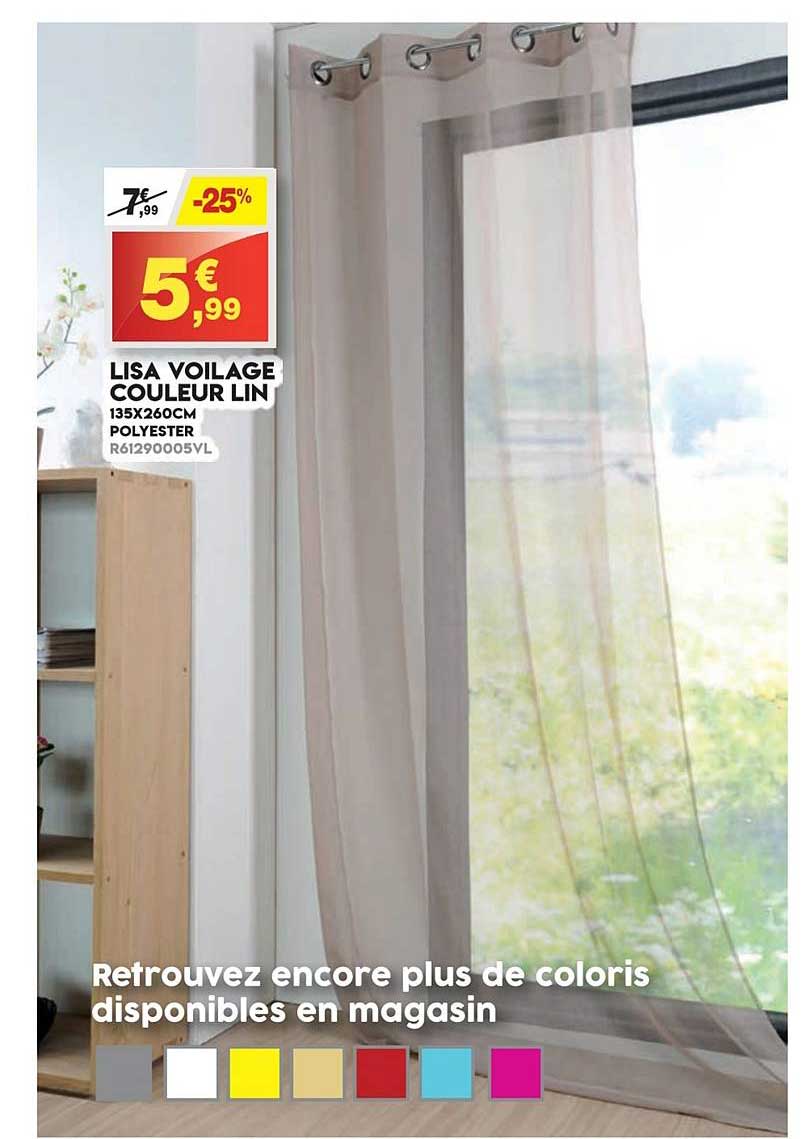 lisa voilage couleur lin