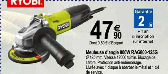 meuleuse d'angle 800w rag800 125g