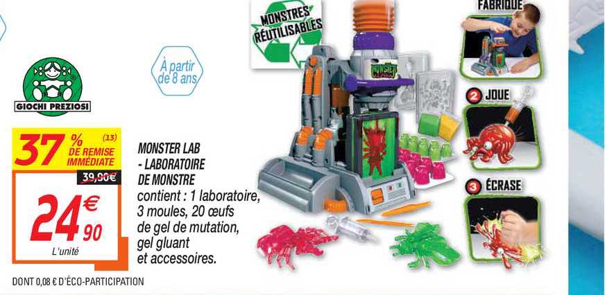 monster lab laboratoire de monstre giochi preziosi 37% de remise immédiate