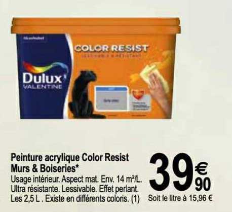 peinture acrylique color resist murs & boiseries