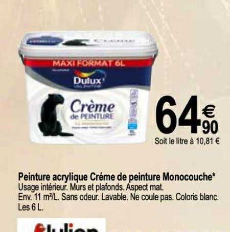 Peinture Acrylique Crème De Peinture Monocouche