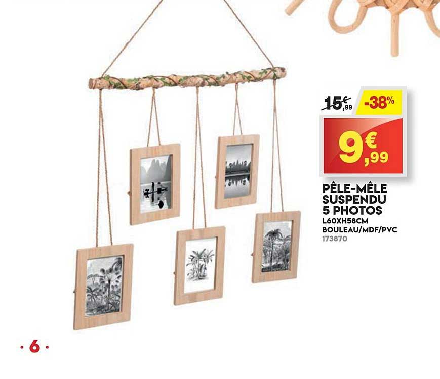 pêle mêle suspendu 5 photos