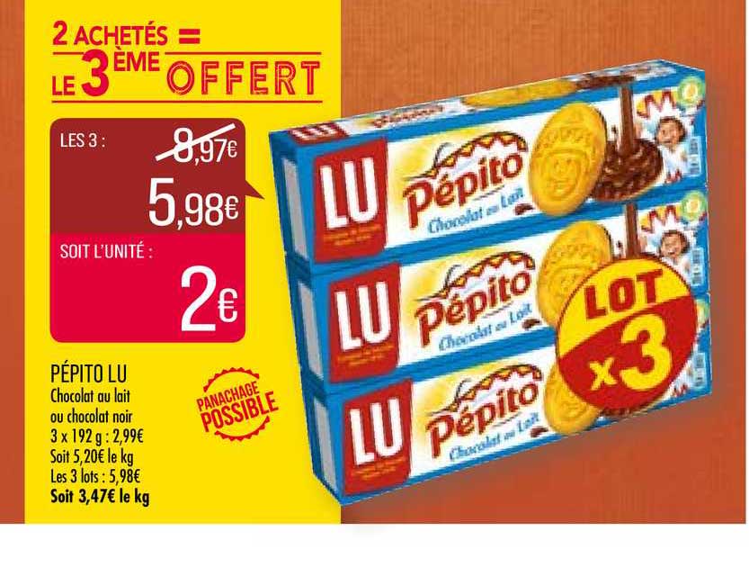 pétito lu 2 achetés = le 3ème offert