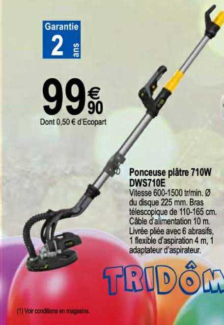 Ponceuse Plâtre 710w Dws710e