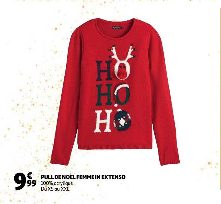 pull de noël femme in extenso