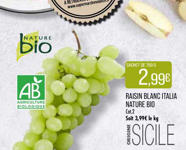 Raisin Blanc Italia Nature Bio