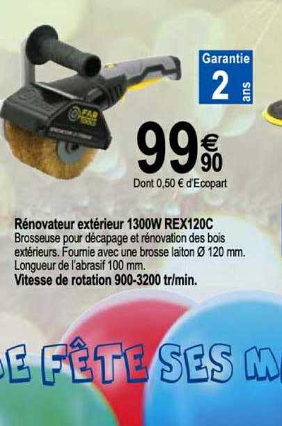 rénovateur extérieur 1300w rex120c