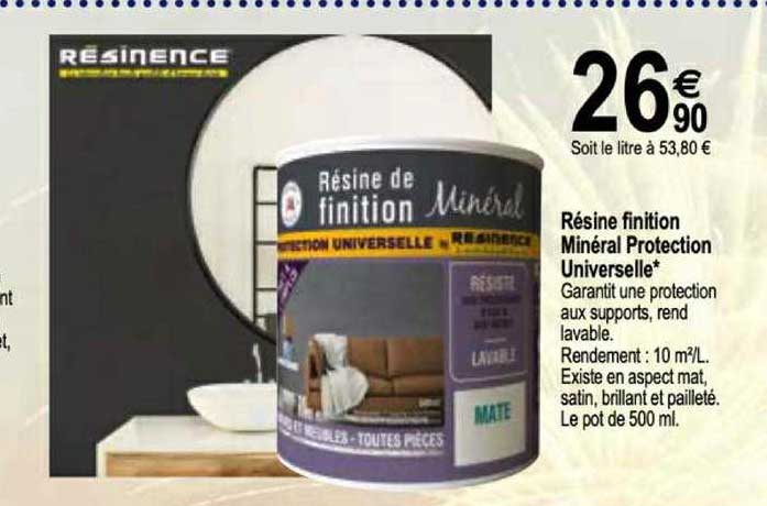résine finition minéral protection universelle