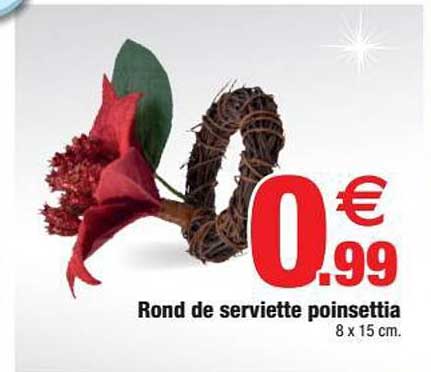 rond de serviette poinsettia