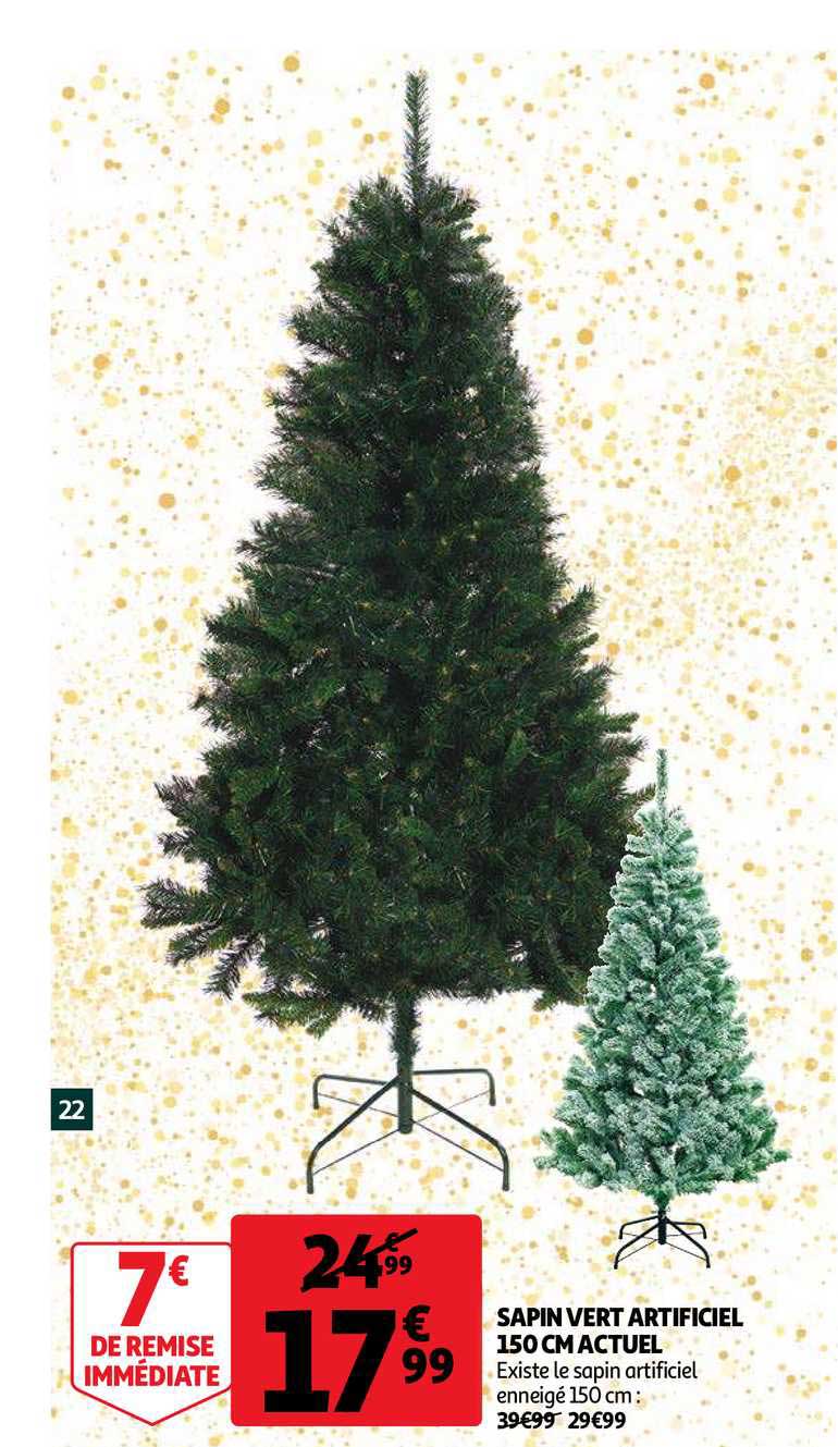 sapin vert artificiel 150 cm actuel