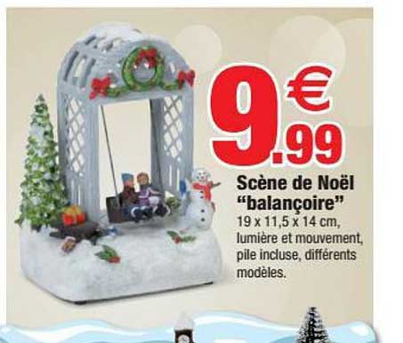 scène de noël balançoire