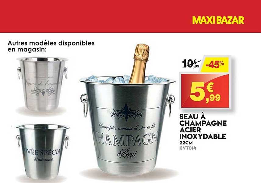 seau à champagne acier inoxydable
