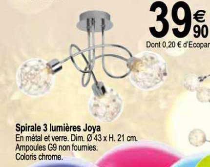 Spirale 3 Lumières Joya
