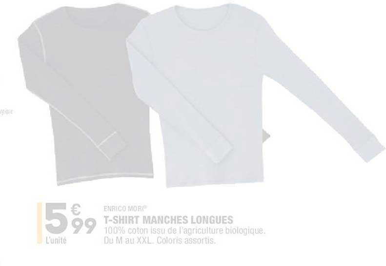 t shirt manches longues enrico moro