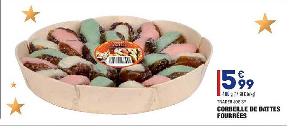 trader joe's corbeille de dattes fourées