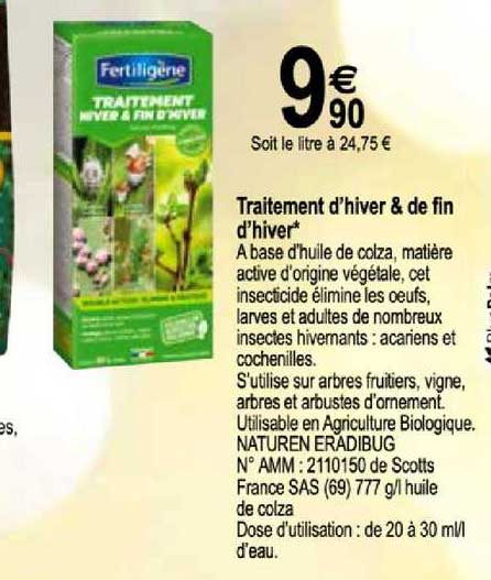 traitement d'hiver & de fin d'hiver