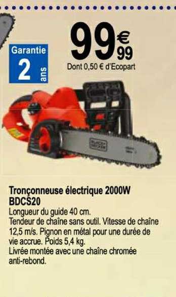 tronçonneuse électrique 2000w bdcs20