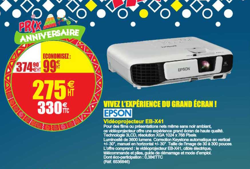 vidéoprojecteur eb x41 epson