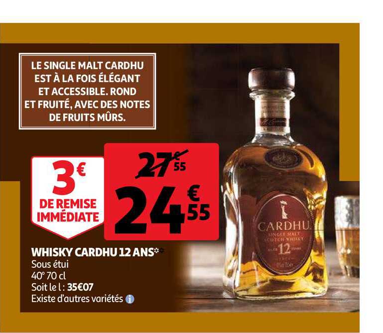 whisky cardhu 12 ans