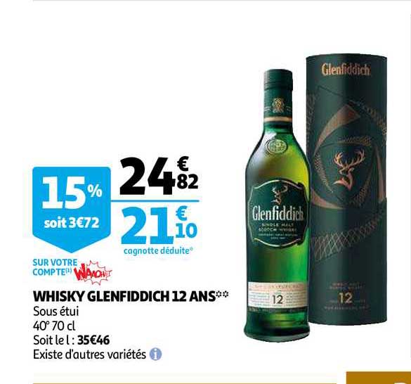 whisky glenfiddich 12 ans
