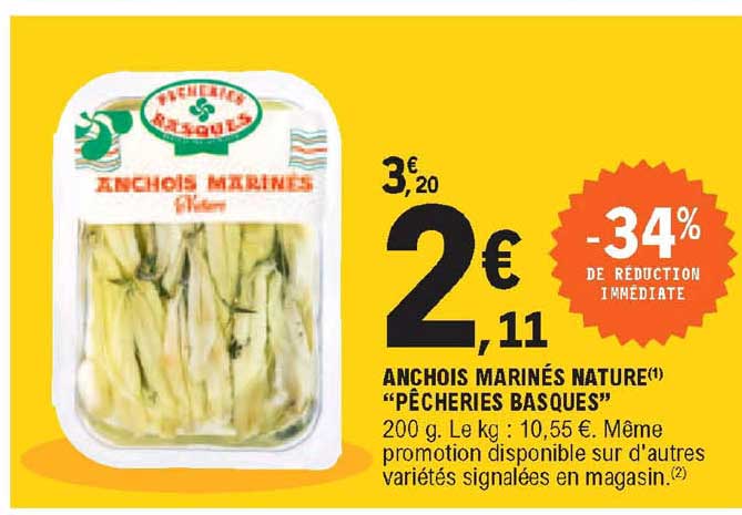 anchois marinés nature "pêcheries basques"