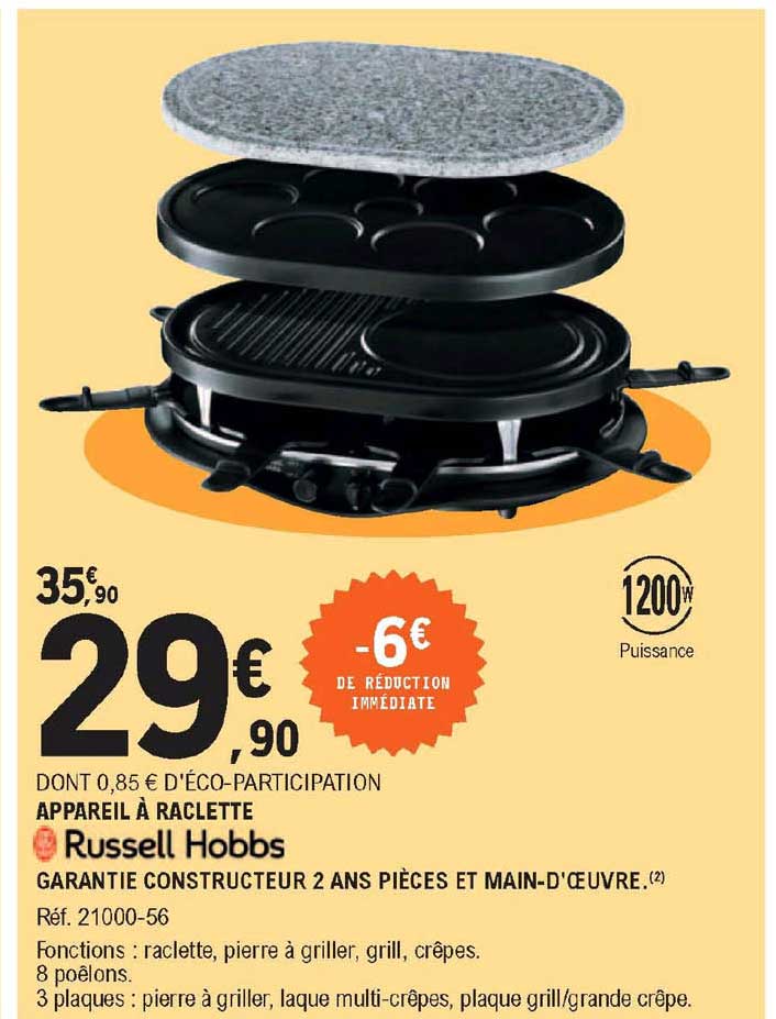 Appareil à Raclette Russell Hobbs